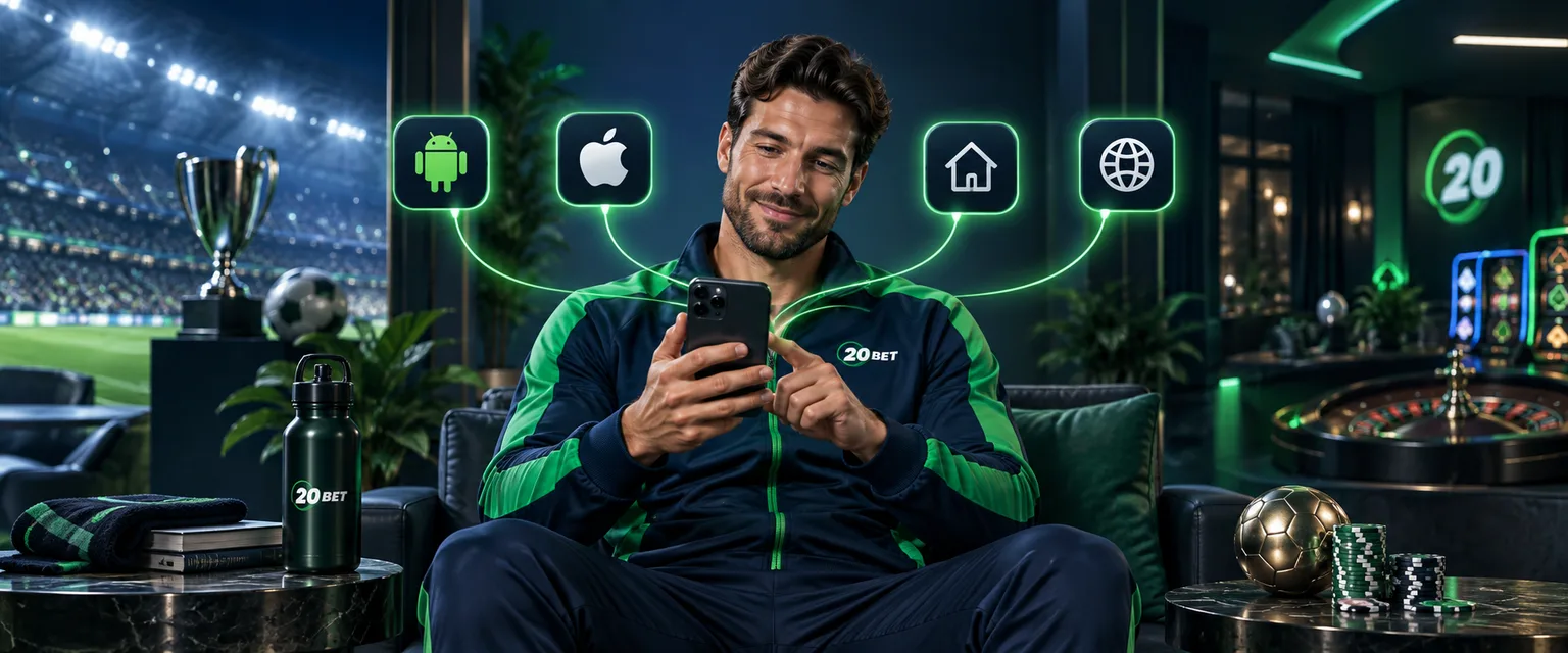 Adult man in 20Bet sportswear — 20Bet Finland on a Phone, and the One Trick Worth Knowing