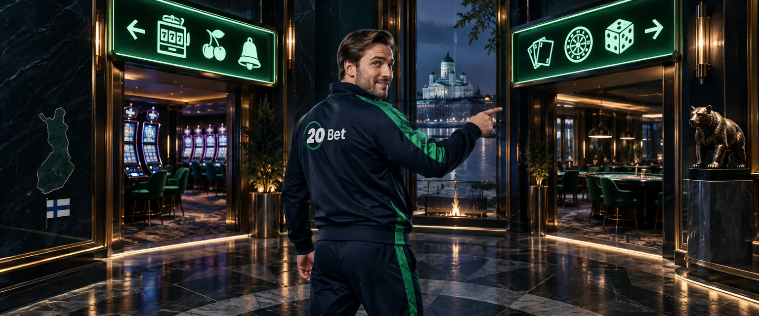Adult man in 20Bet sportswear — Finding Your Way Around