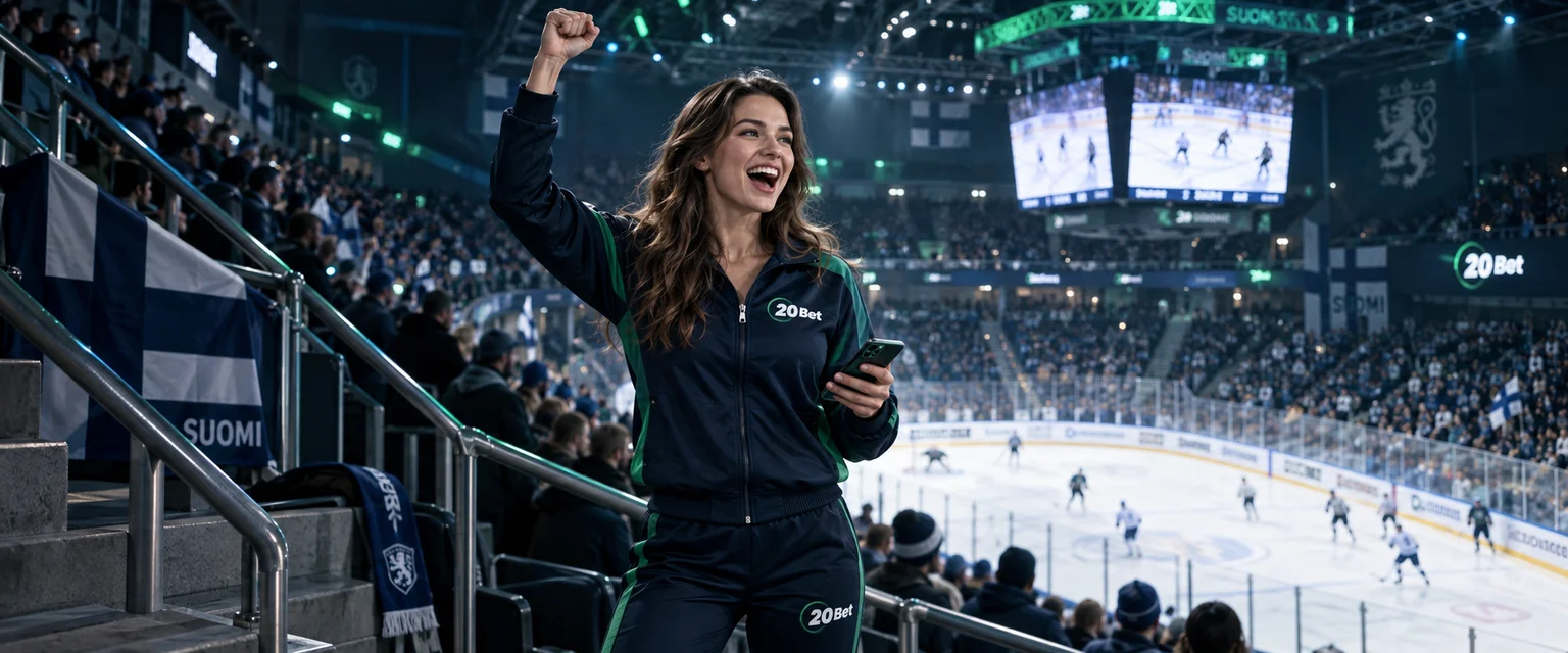 Adult woman in 20Bet sportswear — Betting With the Clock Running